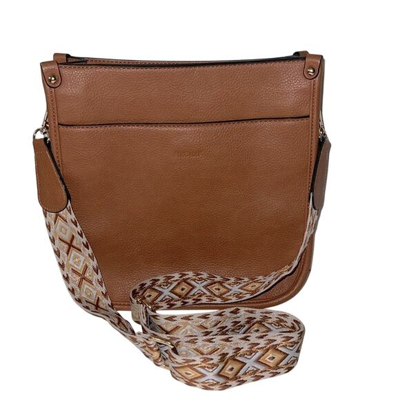 HCKLUF Handbags - HKCLUF vegan leather crossbody with southwestern style woven strap